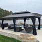 HOMLUX 12" x 20" Hardtop gazebo with double roof in Bronze, , large