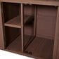 Hearth and Haven Outdoor Kitchen Island Cart with Extendable Stainless Steel Top and Adjustable Shelf in Brown, , large
