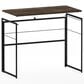 HOMLUX Riau 39" Folding Computer Desk in Rustic Oak and Black, , large