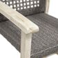 Hearth and Haven Hampton Outdoor Dining Chair in Black and Light Grey (Set of 2), , large