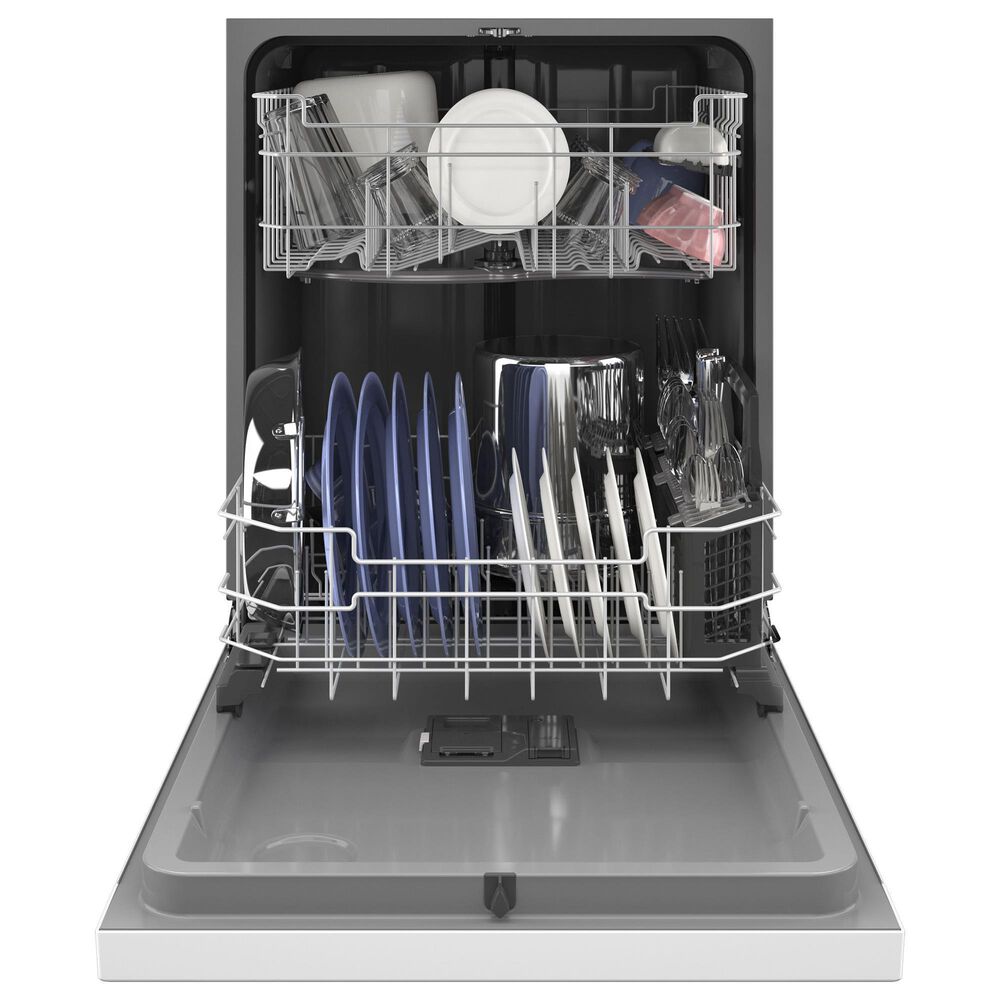 GE Appliances 24&quot; Built-In Integrated Handle Dishwasher with Front Control and 52 dBA in White, , large