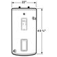 GE Appliances 30-Gallon Smart Short Electric Water Heater with Plastic Drain Valve in Gray, , large