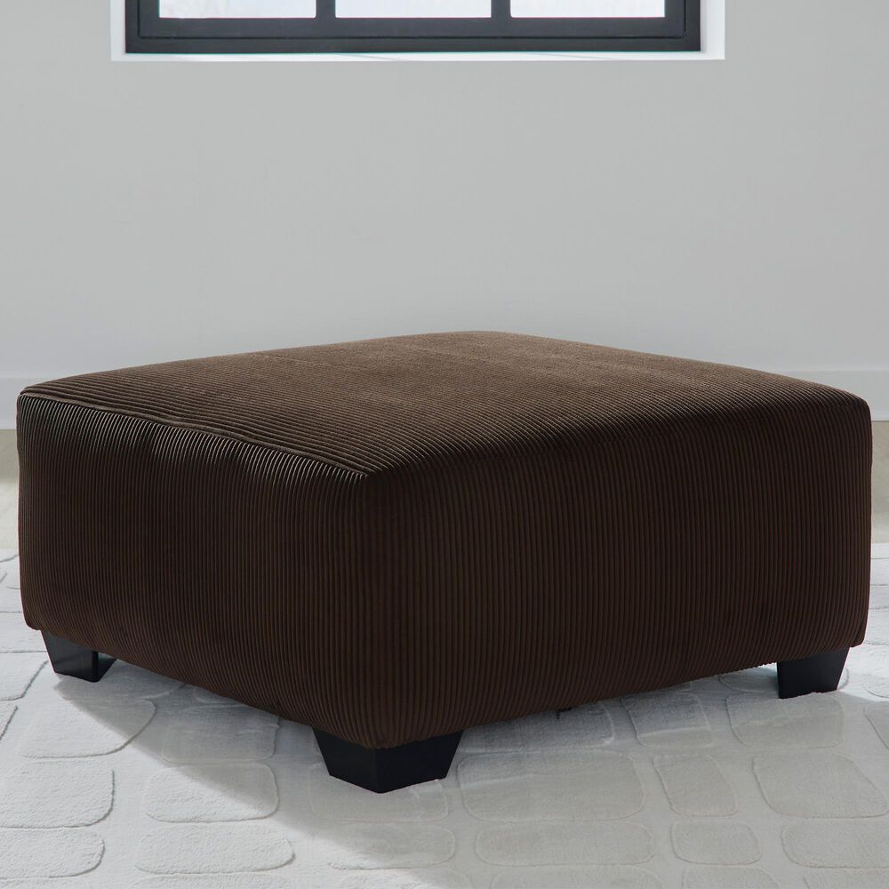 Ashley Kimlee Oversized Accent Ottoman in Chocolate Brown, , large
