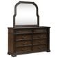 Belle Furnishings Provence Park 4-Piece Queen Upholstered Shelter Bedroom Set in Chateau Brown, , large