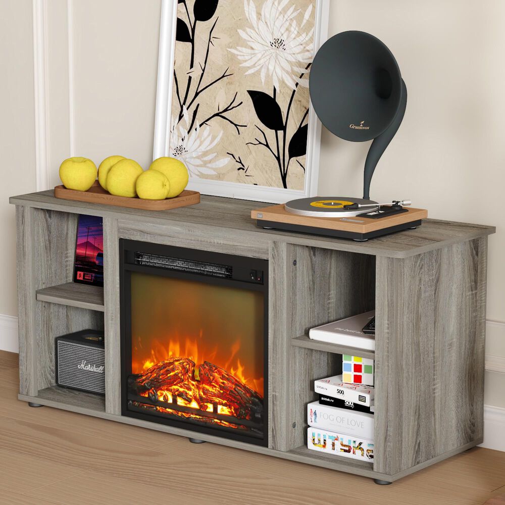 Noviland 47&quot; Fireplace TV Stand in French Oak Grey, , large