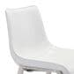 Zuo Modern Magnus Bar Stool in White and Silver (Set of 2), , large