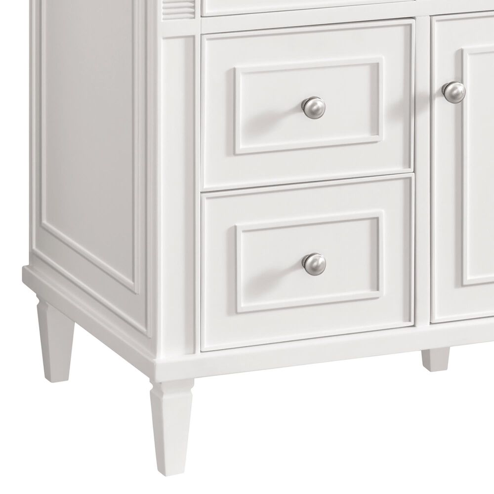 James Martin Vanities Lorelai 48&quot; Single Vanity in Bright White with 3 cm Eternal Marfil Quartz Top, , large