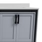 Lexora Home Ziva 72" Double Bathroom Vanity in Dark Grey with 2 cm White Quartz Top and Rectangular Sinks, , large