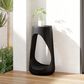 Hearth and Haven Outdoor End Table with Hollow Design in Black, , large