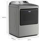 Maytag 5.3 Cu. Ft. Smart Top Load Washer and 7.4 Cu. Ft. Smart Gas Top Load Dryer Laundry Pair in Classic Silver, , large