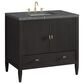 James Martin Vanities Myrrin 36" Vanity in Carbon Oak with 3 cm Parisien Bleu Quartz Top, , large