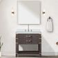 Lexora Home Norwalk 36" Single Bathroom Vanity in Brown Oak with Cultured Marble Top, Rectangular Sink and 34" Mirror, , large