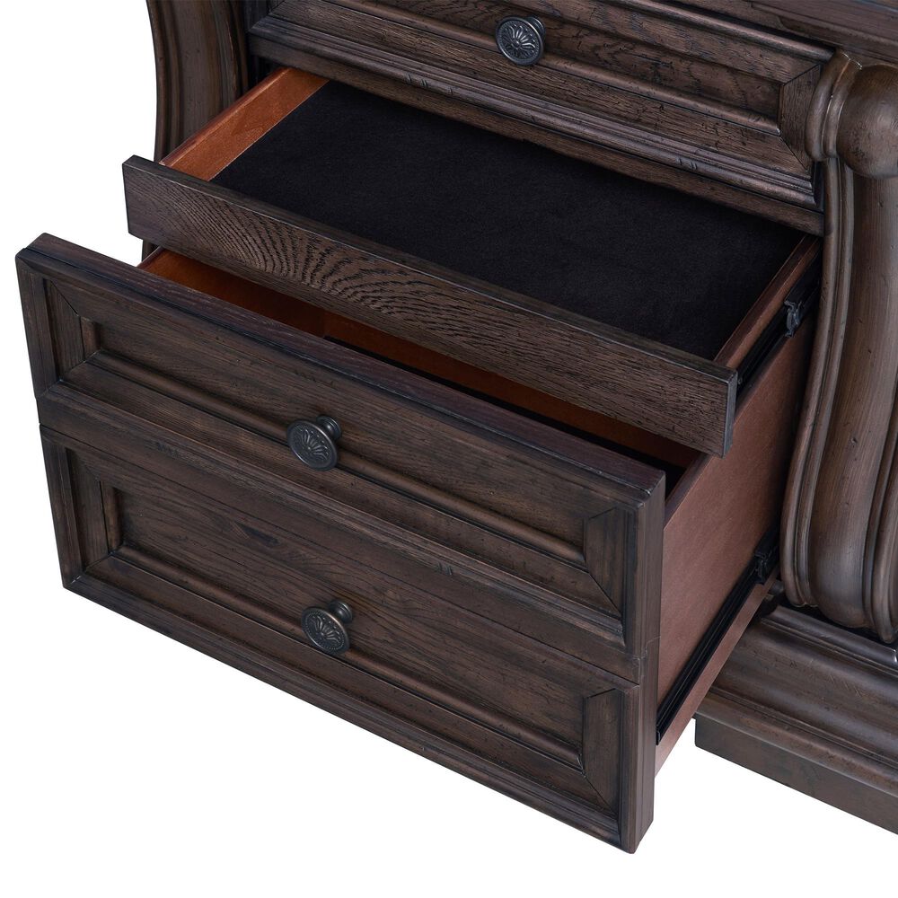 Sasha Lee Bellmeade 3-Drawer Nightstand in Distressed Medium Oak, , large