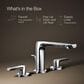 Kohler Avid Widespread Bathroom Sink Faucet in Polished Chrome, , large