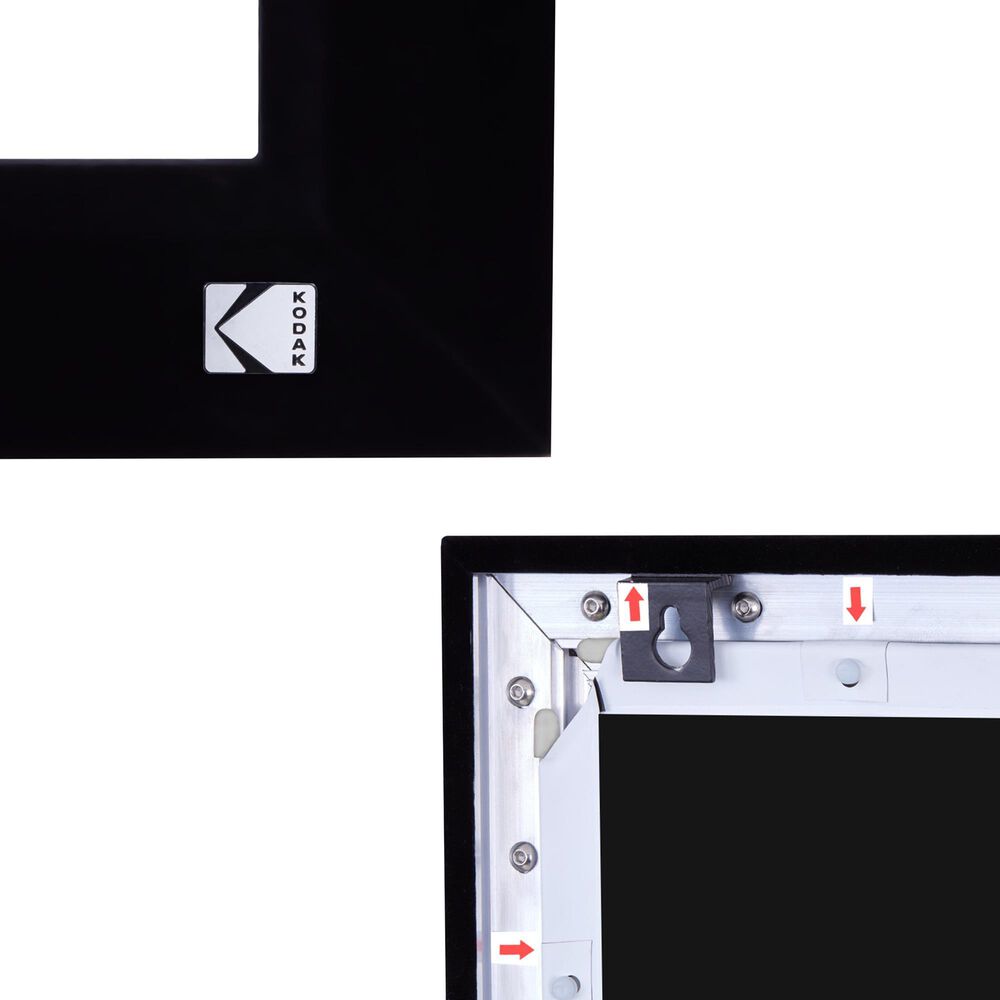 Kodak 100 Projector Screen, Fixed Frame Projector Screen with Velvet Frame &amp; Wall Mount Kit, , large