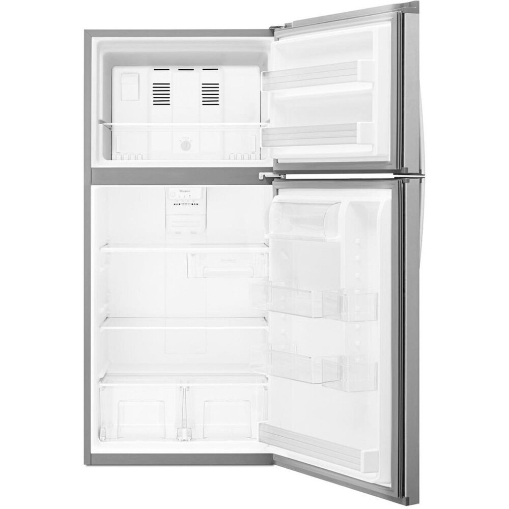 Whirlpool 19 Cu. Ft. Top-Freezer Refrigerator with LED Interior Lighting in Metallic Steel, , large