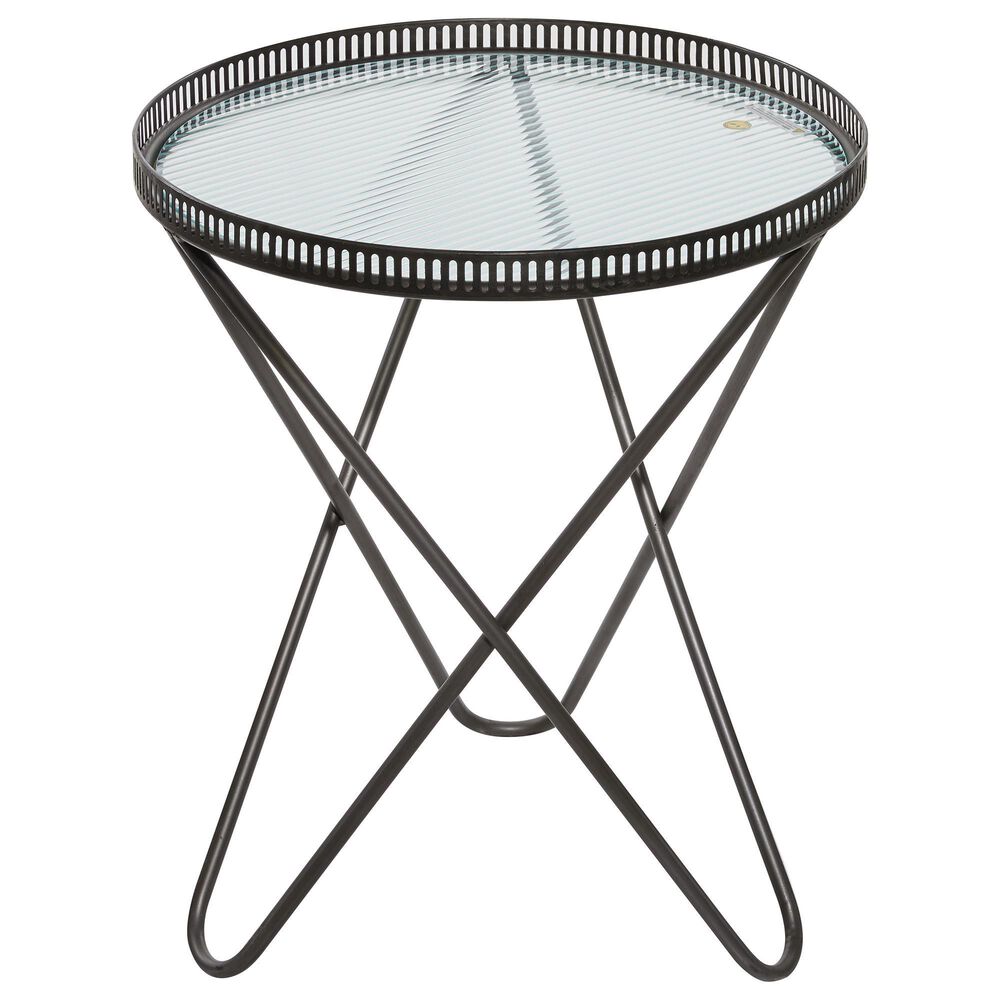 Uma Enterprises Accent Table in Dark Silver &#40;Set of 2&#41;, , large