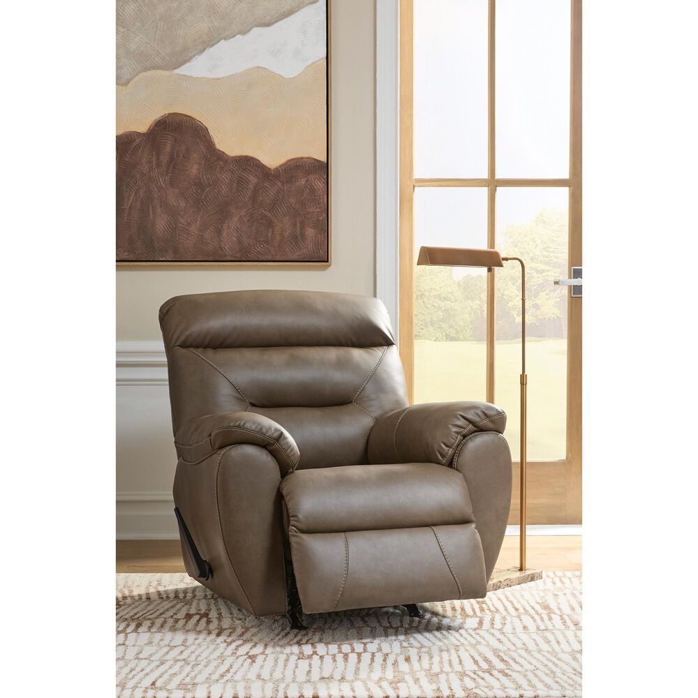 Ashley Elksworth Manual Rocker Recliner in Biscotti, , large