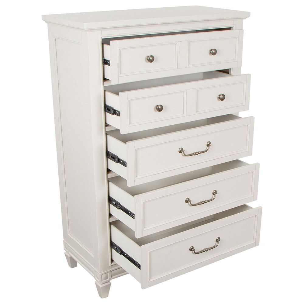 Nicolette Home Willowbrook 5-Drawer Chest in Egg Shell White, , large