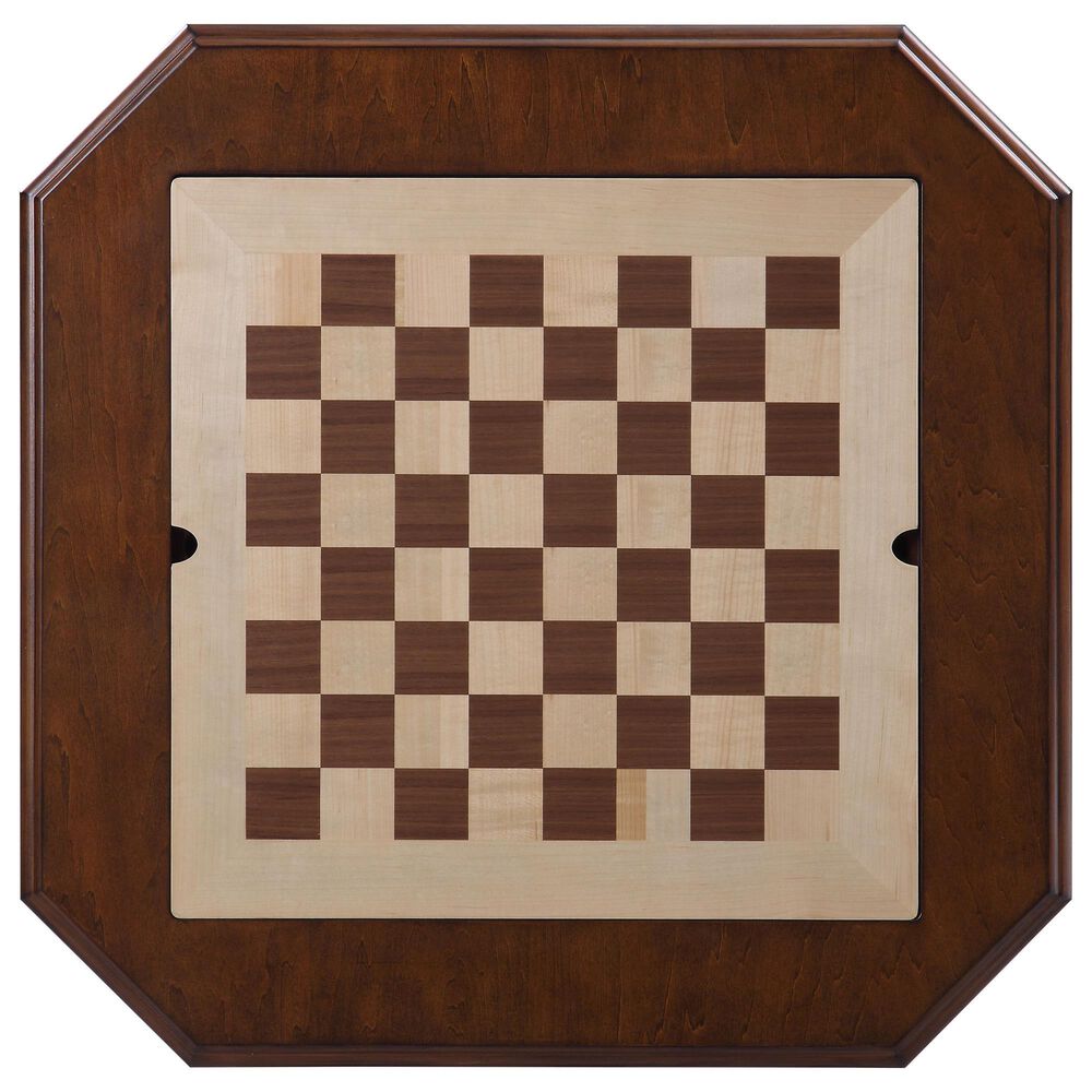 HOMLUX Bishop II 2-Drawer Game Table in Cherry, , large