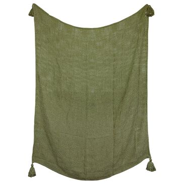 Foreside Mel 60" x 50" Throw in Green, , large