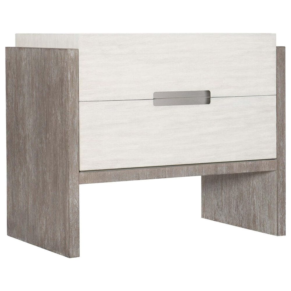 Bernhardt Foundations 2 Drawers Nightstand in Linen and Light Shale, , large