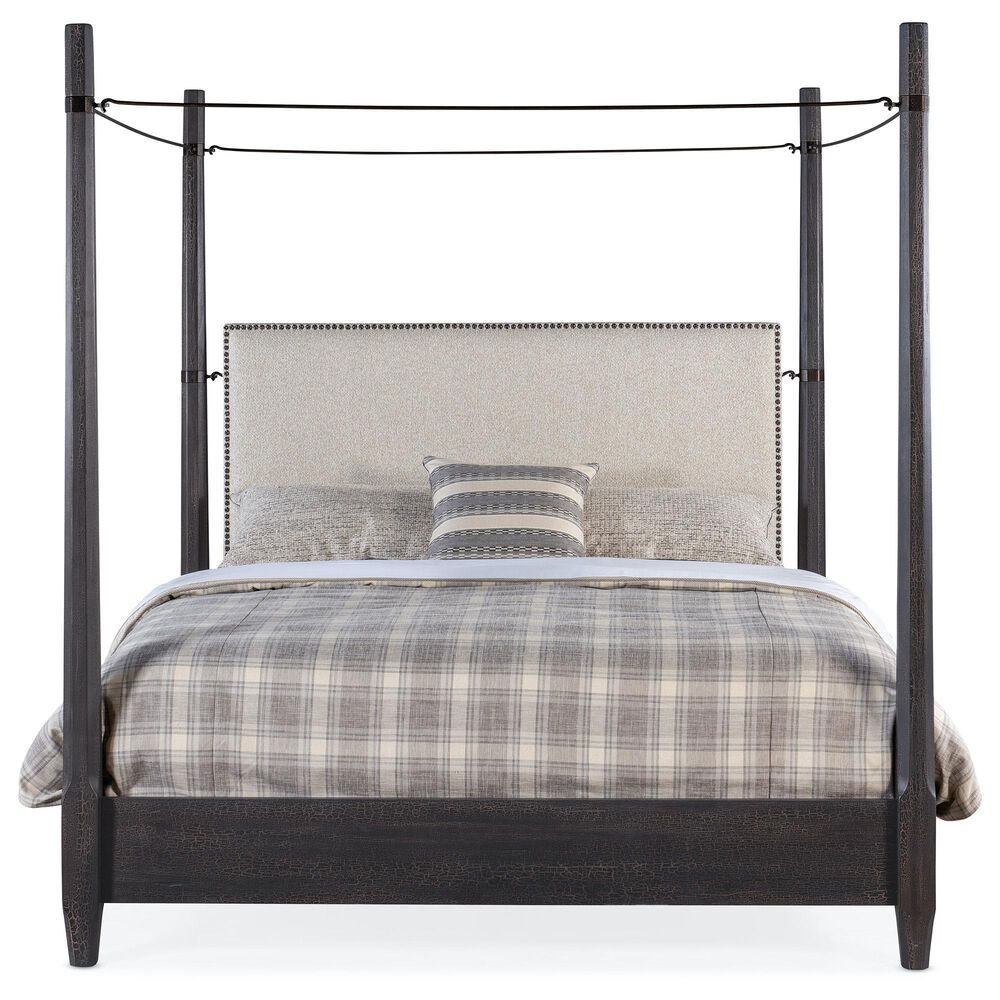 Hooker Furniture Big Sky 4-Piece King Bedroom Set in Charred Timber, Furrowed Bark and Vintage Natural, , large
