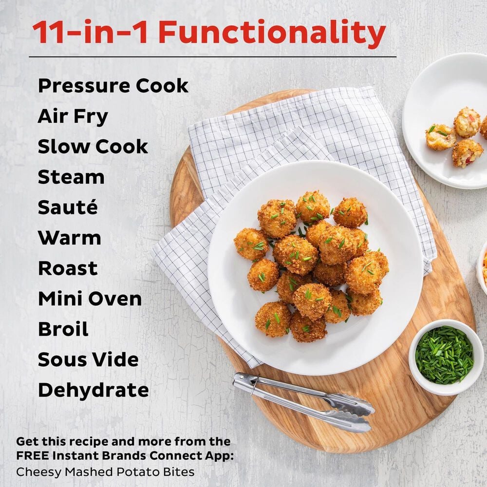 Instant Pot Duo Crisp Ultimate Lid, 13-in-1 Air Fryer and Pressure Cooker  Combo, Sauté, Slow Cook, Bake, Steam, Warm, Roast, Dehydrate, Sous Vide, 