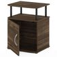HOMLUX End Table with Open Shelf in Columbia Walnut and Black, , large