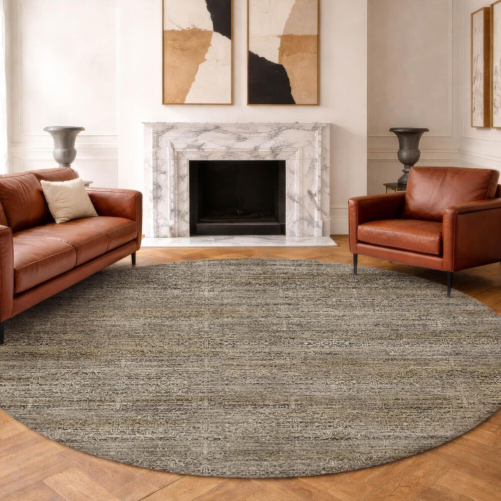 Dalyn Rug Company Vico VC9 Khaki 8' Round Area Rug, , large