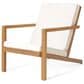 Hearth and Haven Leah 3-Piece Patio Chat Set with Cream Cushion in Teak, , large