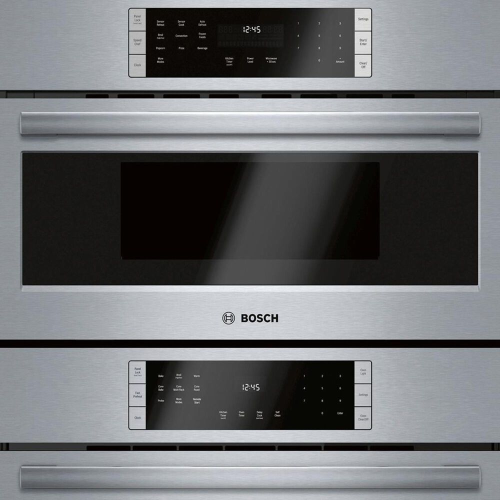 Bosch 30&quot; Single Electric Convection Wall Oven with Built-In Microwave in Stainless Steel, , large
