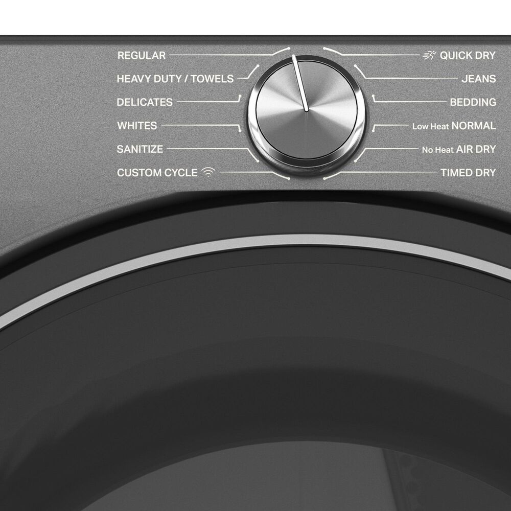 Whirlpool 4.5 Cu. Ft. Smart Front Load Washer and 7.4 Cu. Ft. Smart Gas Dryer Laundry Pair in Volcano Black, , large