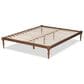 Baxton Studio Iseline Full Platform Bed Frame in Walnut Brown, , large