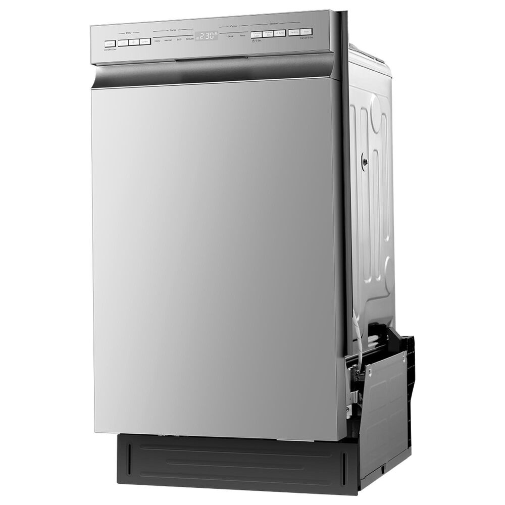 Midea 18" Front Control Built-In Dishwasher in Stainless Steel, , large