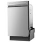 Midea 18" Front Control Built-In Dishwasher in Stainless Steel, , large