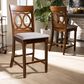 Baxton Studio Violet Counter Height Pub Chair in Walnut Brown (Set of 2), , large