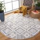 Safavieh Marrakesh Southwestern 6"7" Round Grey and Multicolor Area Rug, , large