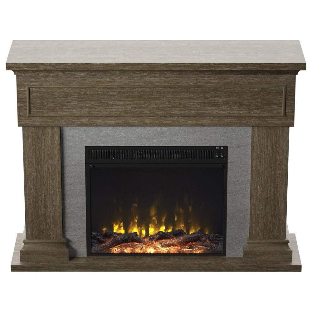 Classic Flame Twin Star 47" Wall Mantel Electric Fireplace with Reversible Surround in Hooper Oak, , large
