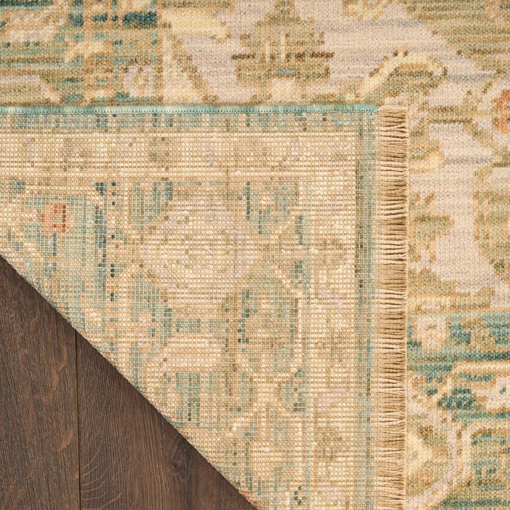 Nourison Antique Bloom Teal 9' x 12' Area Rug, , large