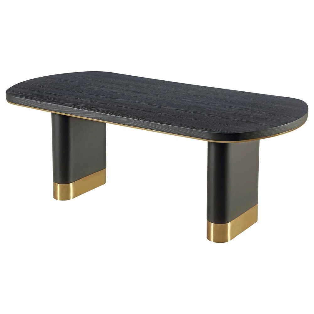 Urban Home Doheny Dining Table in Black and Brass Table Only NFM
