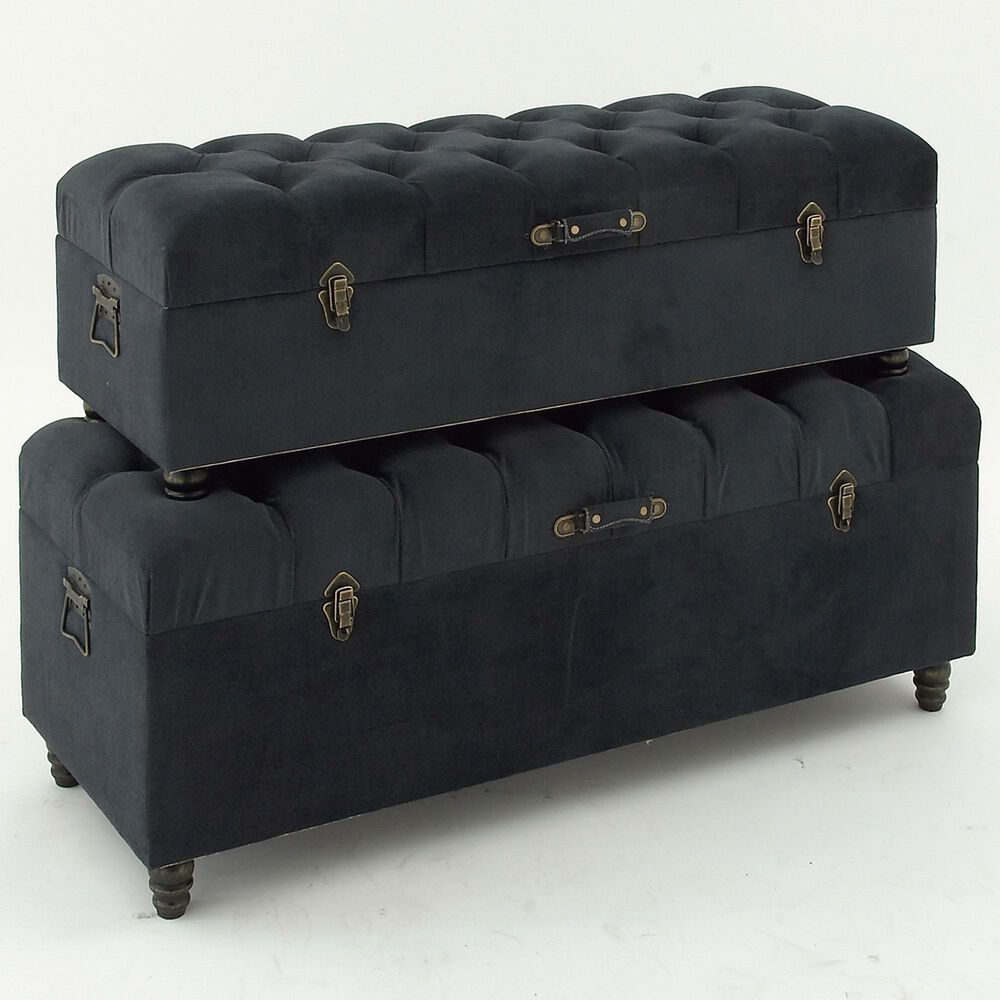 Maple and Jade Assorted Trunks in Black (Set of 2), , large