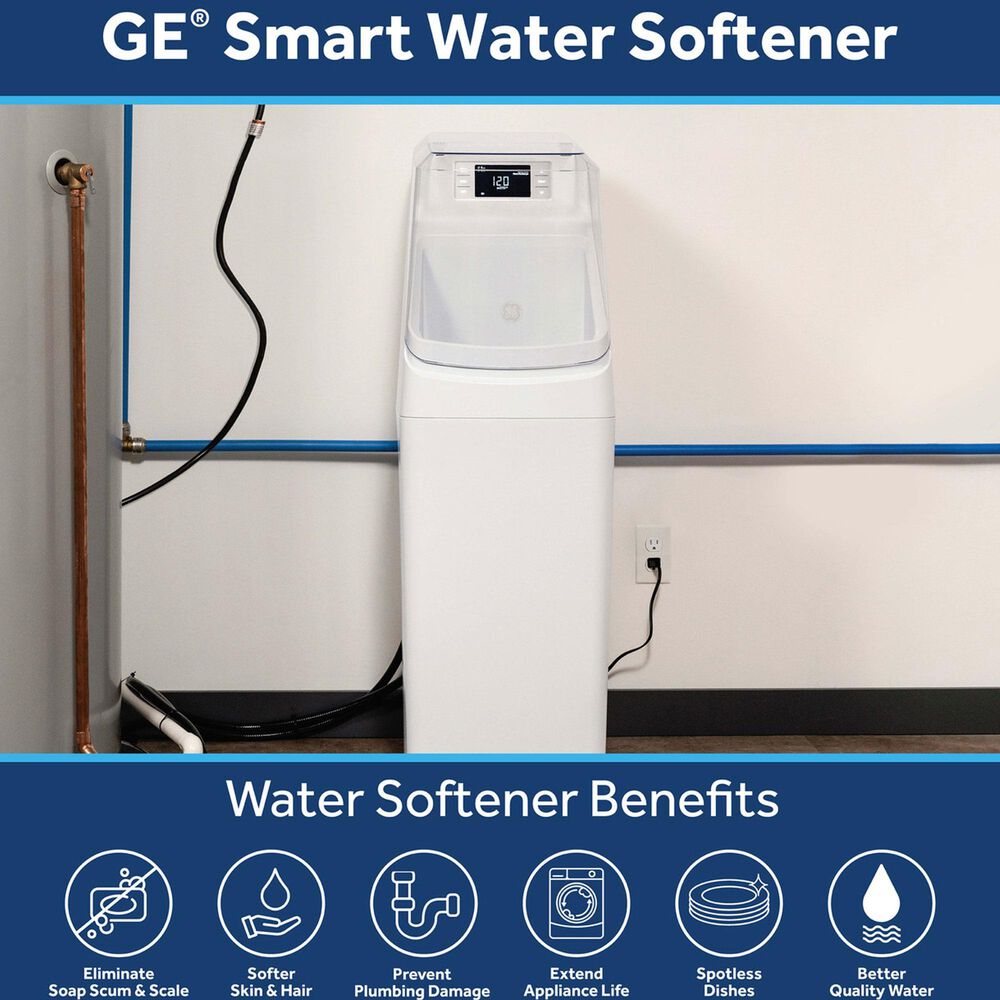 GE Smart 35000 Grain Water Softener in White, , large