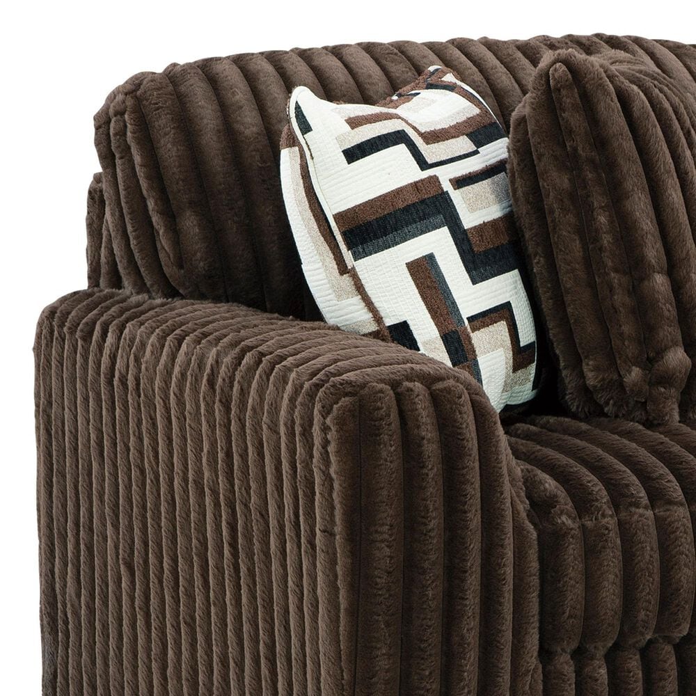 Ashley Midnight-Madness 3-Piece Left Facing Sectional with Chaise in Chocolate, , large