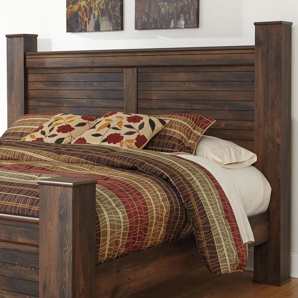 Signature Design by Ashley Quinden King Poster Headboard and Posts in Dark Brown, , large