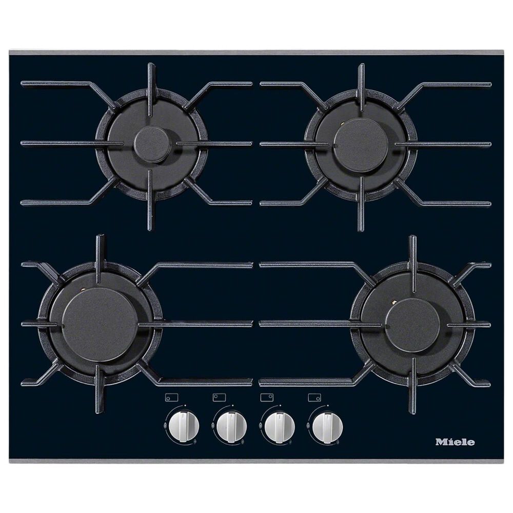 Miele 24" Gas Cooktop in Black and Stainless Steel, , large