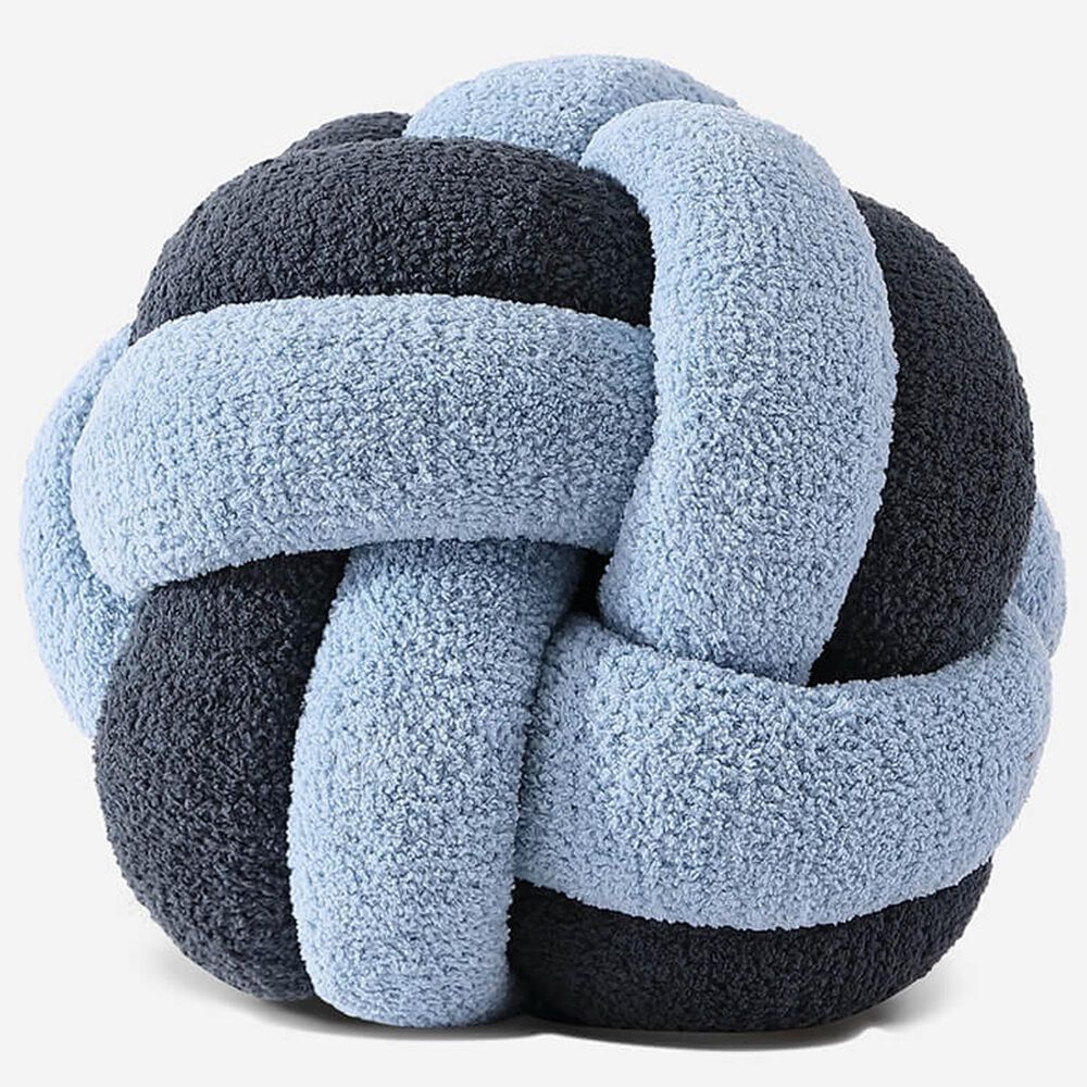 Sunday Citizen 12" Round Knot Throw Pillow in Midnight and Denim, , large