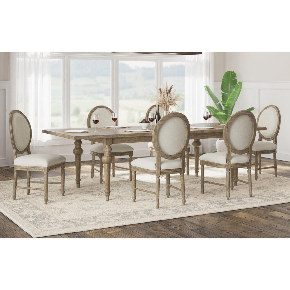 Emerald Home Furnishings Interlude Side Chair with Round Back in Sandstone Buff &#40;Set of 2&#41;, , large