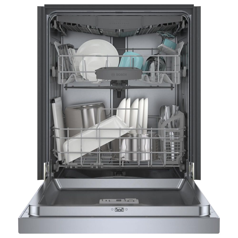 Bosch 300 Series 24&quot; Built-In Recessed Handle Dishwasher in Stainless Steel, , large