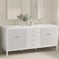 James Martin Vanities Myrrin 72" Double Vanity in Bright White with 3 cm Arctic Fall Solid Surface Top, , large